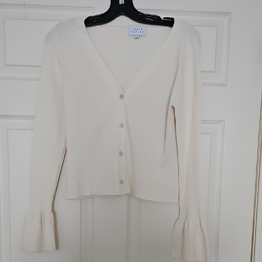 Off-White V-Neck Cardigan